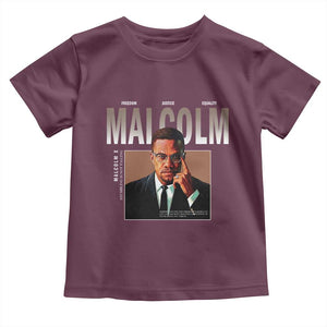 Black History Hero Malcolm X Toddler T Shirt Stumbling Is Not Falling TS12 Maroon Print Your Wear