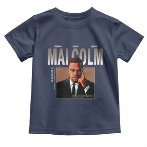 Black History Hero Malcolm X Toddler T Shirt Stumbling Is Not Falling TS12 Navy Print Your Wear