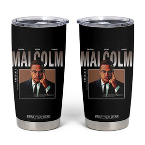 Black History Hero Malcolm X Tumbler Cup Stumbling Is Not Falling TS12 Black Print Your Wear
