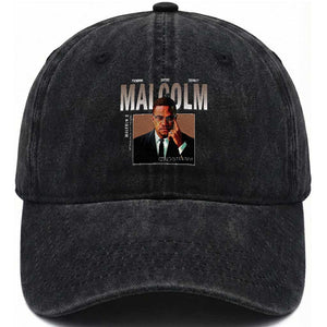 Black History Hero Malcolm X Washed Cotton Baseball Cap Stumbling Is Not Falling TS12 Print Your Wear
