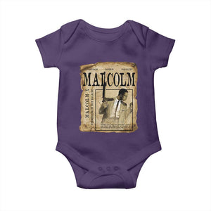 Malcolm X Historical Newspaper Baby Onesie Stumbling Is Not Falling Black History TS12 Purple Print Your Wear