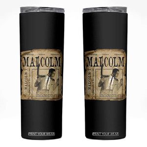 Malcolm X Historical Newspaper Skinny Tumbler Stumbling Is Not Falling Black History TS12 Black Print Your Wear