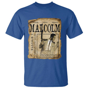 Malcolm X Historical Newspaper T Shirt Stumbling Is Not Falling Black History TS12 Royal Blue Print Your Wear