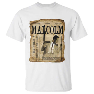 Malcolm X Historical Newspaper T Shirt Stumbling Is Not Falling Black History TS12 White Print Your Wear