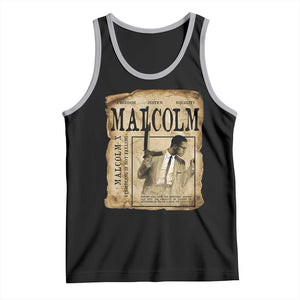 Malcolm X Historical Newspaper Tank Top Stumbling Is Not Falling Black History TS12 Black Athletic Heather Print Your Wear