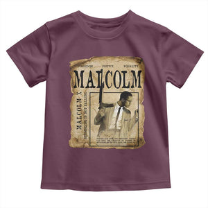 Malcolm X Historical Newspaper Toddler T Shirt Stumbling Is Not Falling Black History TS12 Maroon Print Your Wear