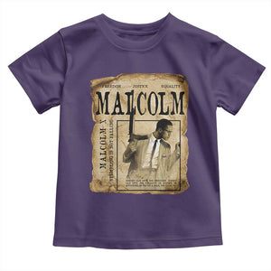 Malcolm X Historical Newspaper Toddler T Shirt Stumbling Is Not Falling Black History TS12 Purple Print Your Wear