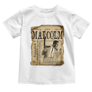 Malcolm X Historical Newspaper Toddler T Shirt Stumbling Is Not Falling Black History TS12 White Print Your Wear