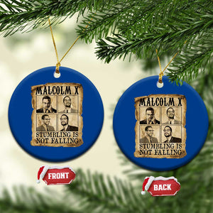 Malcolm X Ceramic Ornament Stumbling Is Not Falling Historical Poster TS12 1pc Blue Print Your Wear