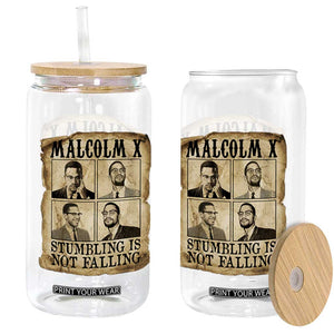 Malcolm X Glass Can Stumbling Is Not Falling Historical Poster TS12 Print Your Wear