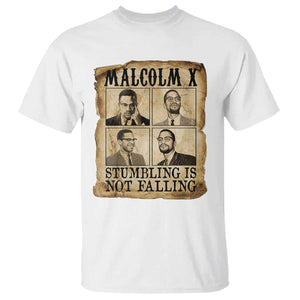 Malcolm X T Shirt Stumbling Is Not Falling Historical Poster TS12 White Print Your Wear