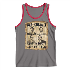 Malcolm X Tank Top Stumbling Is Not Falling Historical Poster TS12 Deep Heather Red Print Your Wear