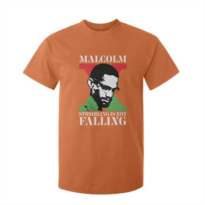 Malcolm X T Shirt For Kid Stumbling Is Not Falling Black History Leader TS12 Orange Print Your Wear