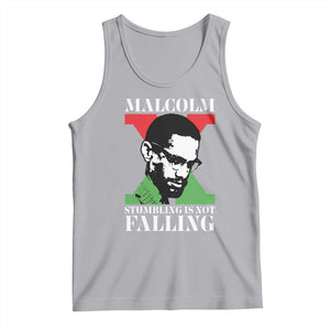 Malcolm X Tank Top Stumbling Is Not Falling Black History Leader TS12 Athletic Heather Print Your Wear