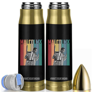 Malcolm X Bullet Tumbler Retro Portrait Black Empowerment Heritage Gift TS12 Black Print Your Wear
