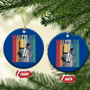 Malcolm X Ceramic Ornament Retro Portrait Black Empowerment Heritage Gift TS12 1pc Blue Print Your Wear