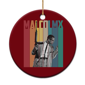 Malcolm X Ceramic Ornament Retro Portrait Black Empowerment Heritage Gift TS12 1pc Red Print Your Wear