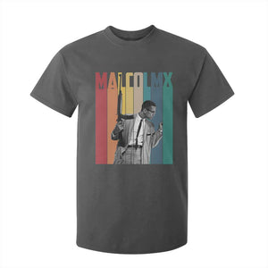 Malcolm X T Shirt For Kid Retro Portrait Black Empowerment Heritage Gift TS12 Dark Heather Print Your Wear