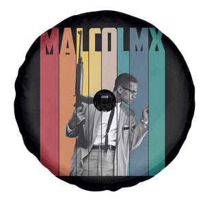 Malcolm X Spare Tire Cover Retro Portrait Black Empowerment Heritage Gift TS12 Print Your Wear