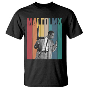 Malcolm X T Shirt Retro Portrait Black Empowerment Heritage Gift TS12 Black Print Your Wear