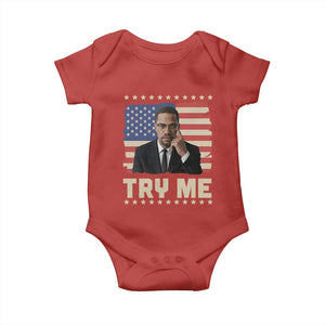 Malcolm X Try Me Baby Onesie African American Pride Gift TS12 Red Print Your Wear
