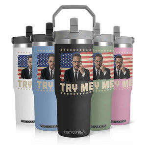 Malcolm X Try Me Flip Straw Tumbler African American Pride Gift TS12 Print Your Wear