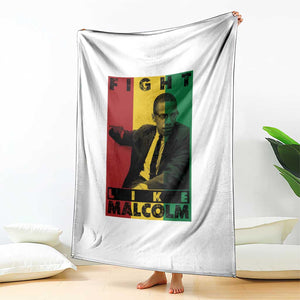 Fight Like Malcolm X Throw Blanket African American Pride Gift TS12 Print Your Wear