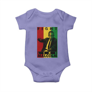Fight Like Malcolm X Baby Onesie African American Pride Gift TS12 Violet Print Your Wear