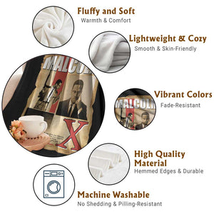 Malcolm X Quote Throw Blanket Nobody Can Give You Freedom Take It TS12 Print Your Wear