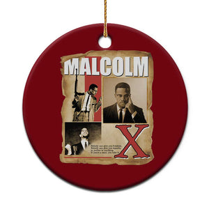 Malcolm X Quote Ceramic Ornament Nobody Can Give You Freedom Take It TS12 1pc Red Print Your Wear