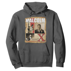 Malcolm X Quote Hoodie Nobody Can Give You Freedom Take It TS12 Dark Heather Print Your Wear