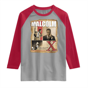 Malcolm X Quote Raglan Shirt Nobody Can Give You Freedom Take It TS12 Sport Gray Red Print Your Wear