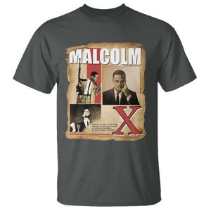 Malcolm X Quote T Shirt Nobody Can Give You Freedom Take It TS12 Dark Heather Print Your Wear
