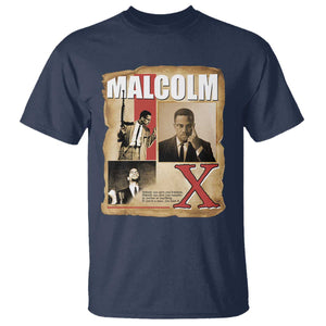 Malcolm X Quote T Shirt Nobody Can Give You Freedom Take It TS12 Navy Print Your Wear