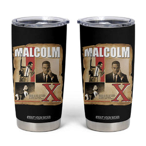 Malcolm X Quote Tumbler Cup Nobody Can Give You Freedom Take It TS12 Black Print Your Wear