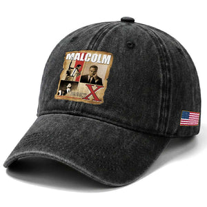 Malcolm X Quote Washed Cotton Baseball Cap Nobody Can Give You Freedom Take It TS12 Print Your Wear