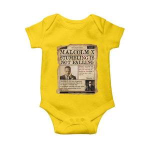 Malcolm X Baby Onesie Stumbling Is Not Falling Civil Rights Leader TS12 Daisy Print Your Wear
