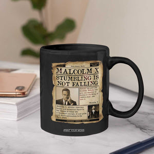 Malcolm X Coffee Mug Stumbling Is Not Falling Civil Rights Leader TS12 Print Your Wear