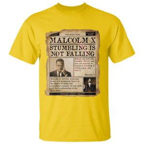 Malcolm X T Shirt Stumbling Is Not Falling Civil Rights Leader TS12 Daisy Print Your Wear