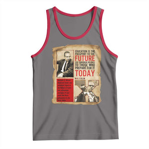 Education Is The Passport To The Future Malcolm X Wisdom Tank Top TS12 Deep Heather Red Print Your Wear