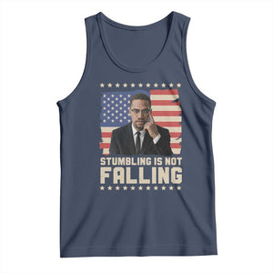 African American Pride Gift Tank Top Malcolm X TS12 Navy Print Your Wear