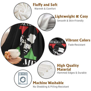 Malcolm X Try Me Throw Blanket American Civil Rights Leader Quote TS12 Print Your Wear