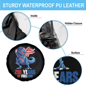 Funny Patriotic Dinosaur Spare Tire Cover 250 Years Of Freedom TS12 Print Your Wear
