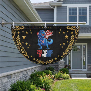 Funny Dinosaur Lover Patriotic Fan Flag 250 Years Of Freedom