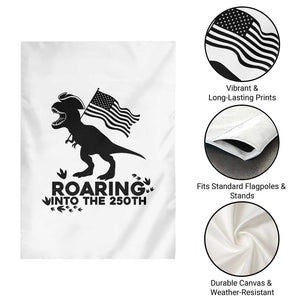 Funny Patriotic Dinosaur Garden Flag Roaring Into The 250th Anniversary TS12 Print Your Wear