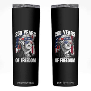 George Washington Founding Father Skinny Tumbler 250 Years Of Freedom TS12 Black Print Your Wear