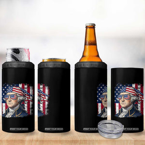 George Washington Patriotic 4 in 1 Can Cooler Tumbler USA 250th Anniversary TS12 Print Your Wear
