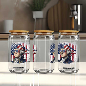 George Washington Patriotic Glass Can USA 250th Anniversary TS12 Print Your Wear