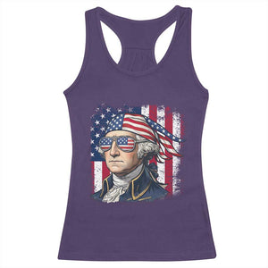George Washington Patriotic Racerback Tank Top USA 250th Anniversary TS12 Purple Print Your Wear