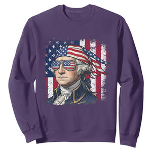George Washington Patriotic Sweatshirt USA 250th Anniversary TS12 Purple Print Your Wear